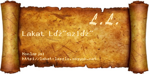 Lakat László névjegykártya